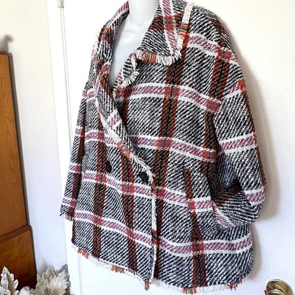 NWOT ANTHRO EVA FRANKO “CARRIE” DOUBLE BREASTED PLAID JACKET - Picture 6 of 15